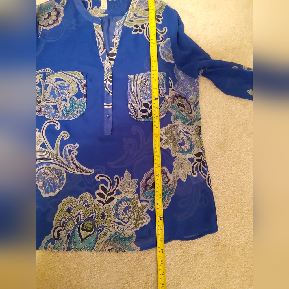 🌷DRESSBARN paisley Blouse S - Picture 6 of 9
